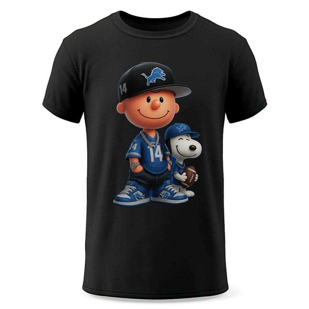 Detroit Lions Charlie Brown And Snoopy Shirt Detroit Lions Charlie Brown And Snoopy Shirt