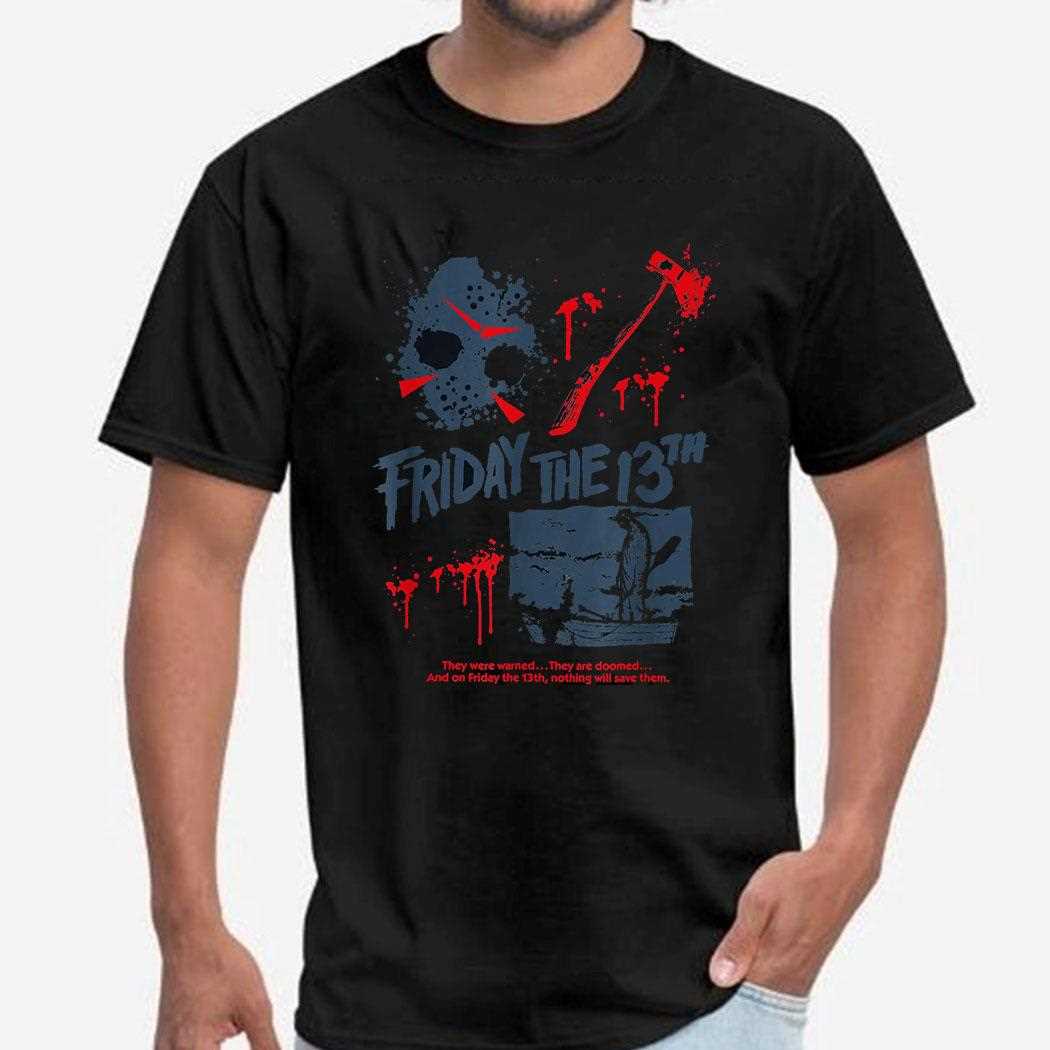Friday The 13th Cabin In The Woods Knife Outline T-shirt Friday The 13th Cabin In The Woods Knife Outline T-shirt