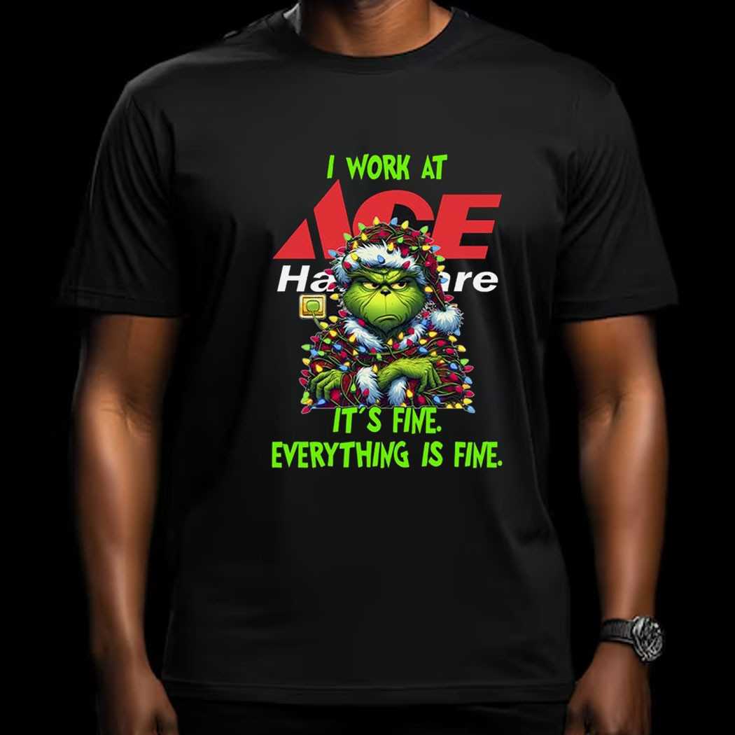 Grinch I Work At Advance Auto Parts It’s Fine Everything Is Fine Christmas Lights T-shirt Grinch I Work At Advance Auto Parts It’s Fine Everything Is Fine Christmas Lights T-shirt