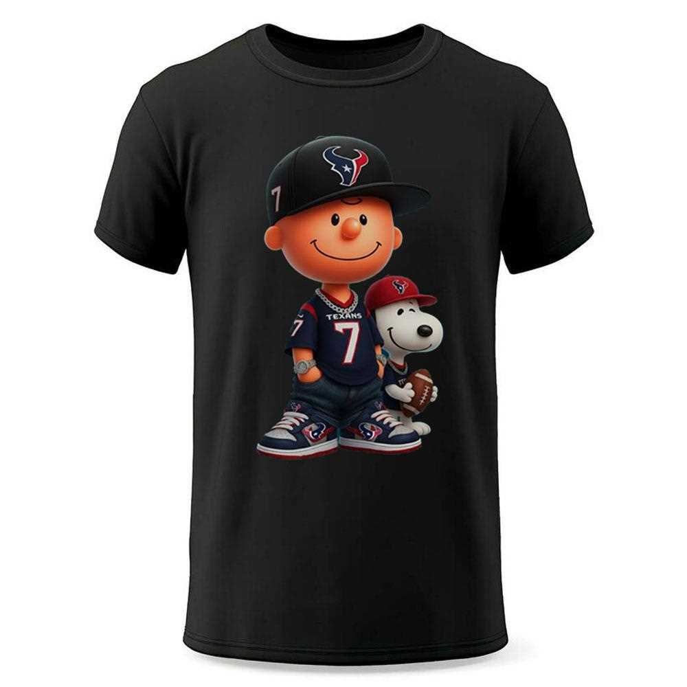 Houston Texans Charlie Brown Snoopy Peanuts Crewneck Sweatshirt Houston Texans Charlie Brown Snoopy Peanuts Crewneck Sweatshirt