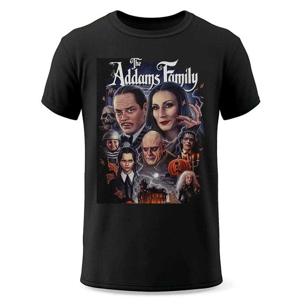 The Addams Family Spooky Movie Poster Collage Tee The Addams Family Spooky Movie Poster Collage Tee