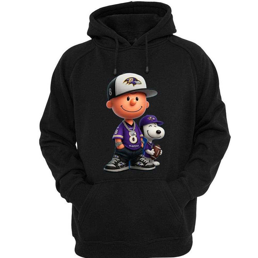 Baltimore Ravens Charlie Brown And Snoopy Shirt Baltimore Ravens Charlie Brown And Snoopy Shirt