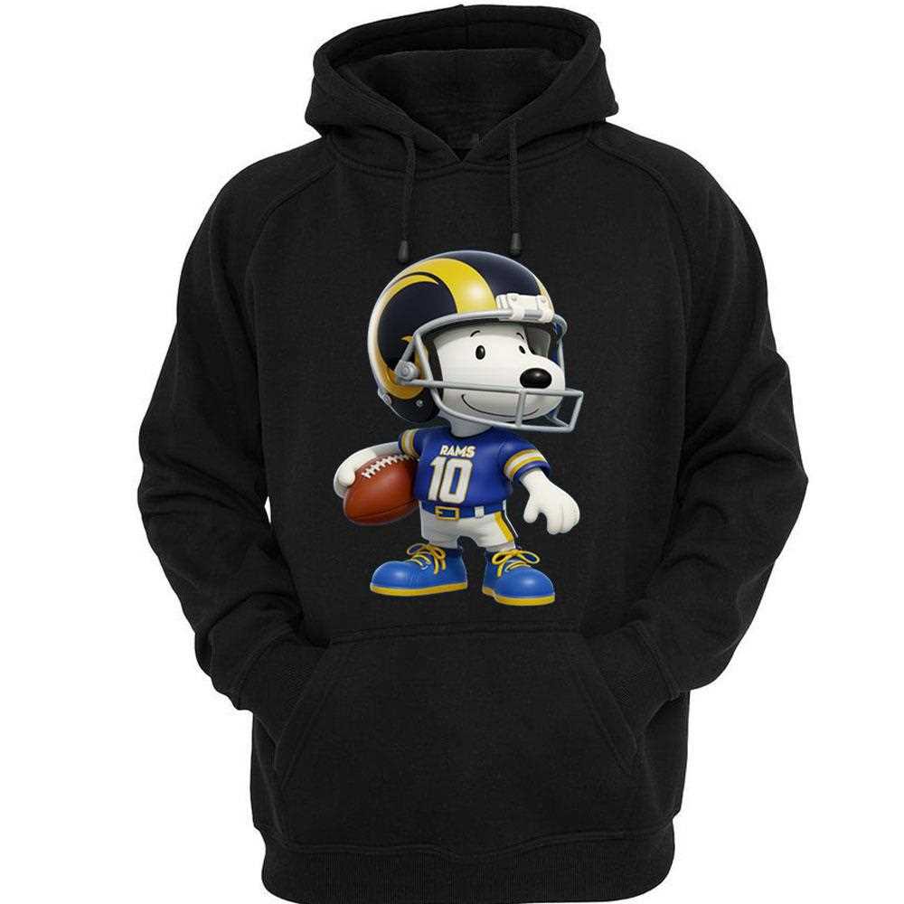 Los Angeles Rams Snoopy Football Sweatshirt Los Angeles Rams Snoopy Football Sweatshirt