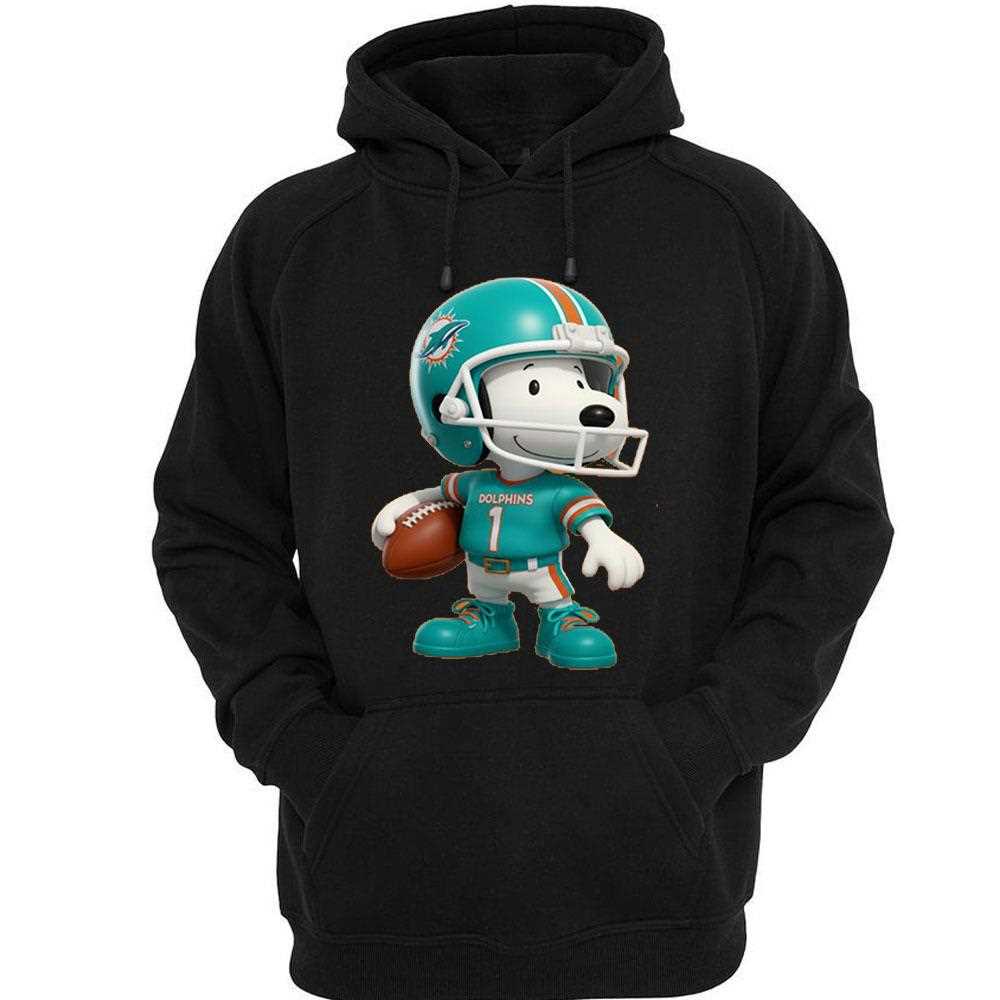 Miami Dolphins Snoopy Football Sweatshirt Miami Dolphins Snoopy Football Sweatshirt