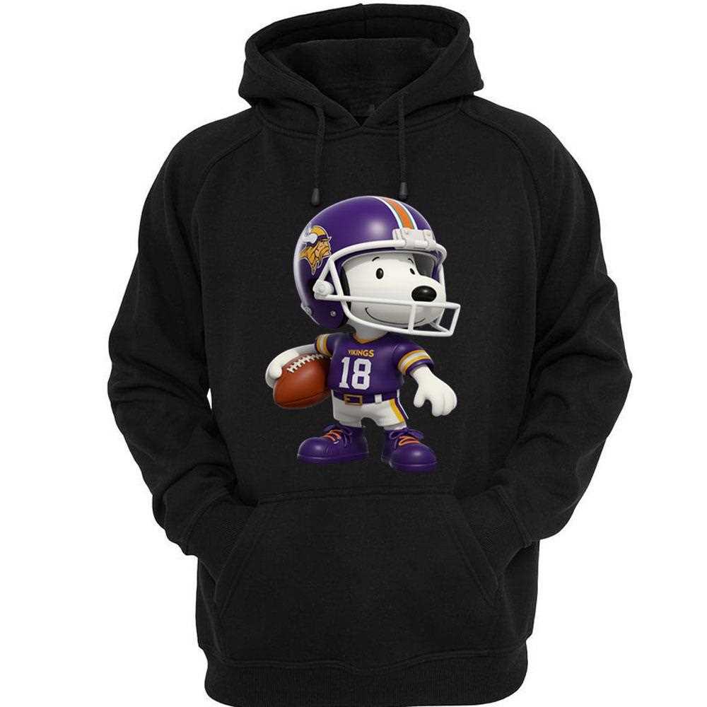 Minnesota Vikings Snoopy Football Sweatshirt Minnesota Vikings Snoopy Football Sweatshirt
