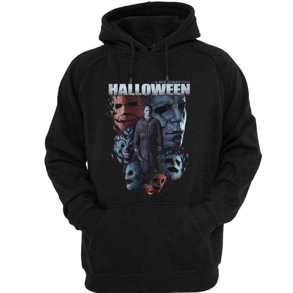 Rob Zombie’s Halloween Michael Myers And Masks Collage Shirt Rob Zombie’s Halloween Michael Myers And Masks Collage Shirt