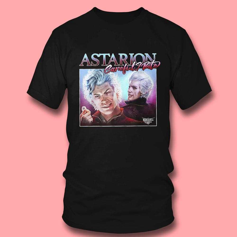 Astarion Careful I Bite Baldur’s Gate 3 Astarion T-shirt Astarion Careful I Bite Baldur’s Gate 3 Astarion T-shirt