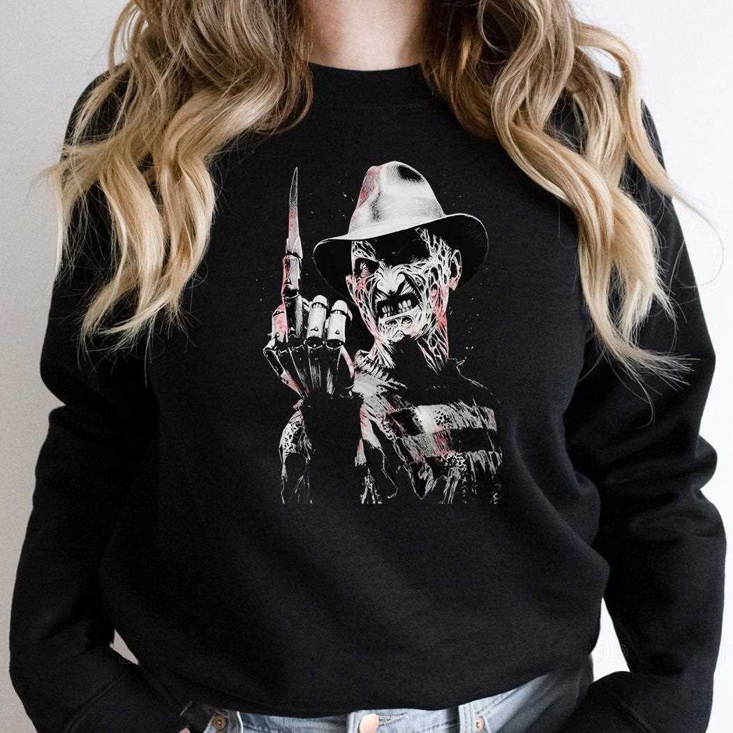 Freddy Krueger Middle Finger T-shirt Freddy Krueger Middle Finger T-shirt