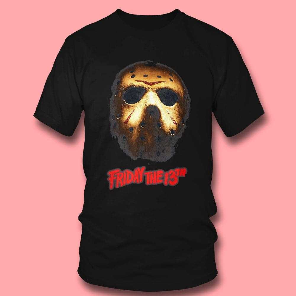 Friday The 13th Burnt Jason Voorhees Mask T-shirt Friday The 13th Burnt Jason Voorhees Mask T-shirt