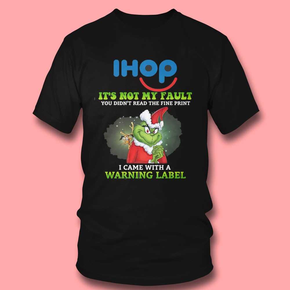 Grinch Applebee’s Warning Label T-shirt