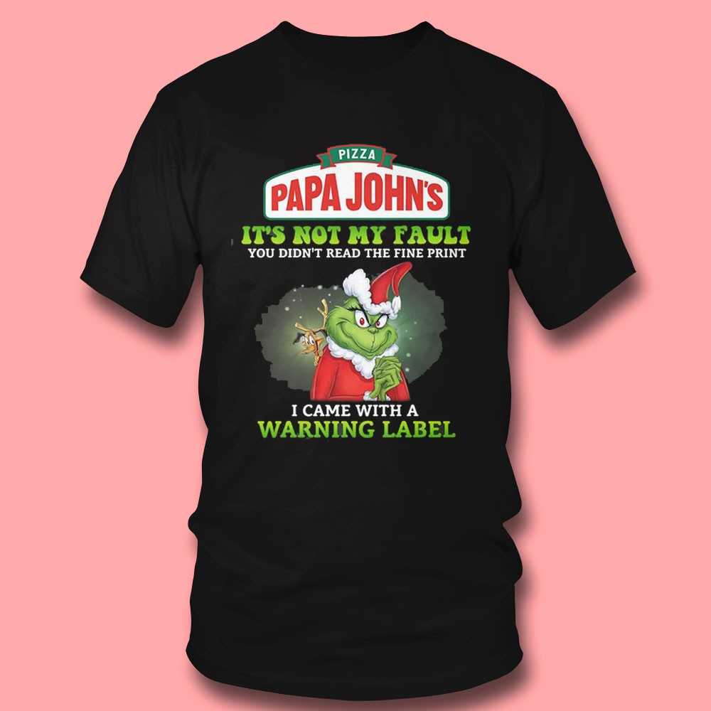 Grinch Mcdonald’s Warning Label T-shirt