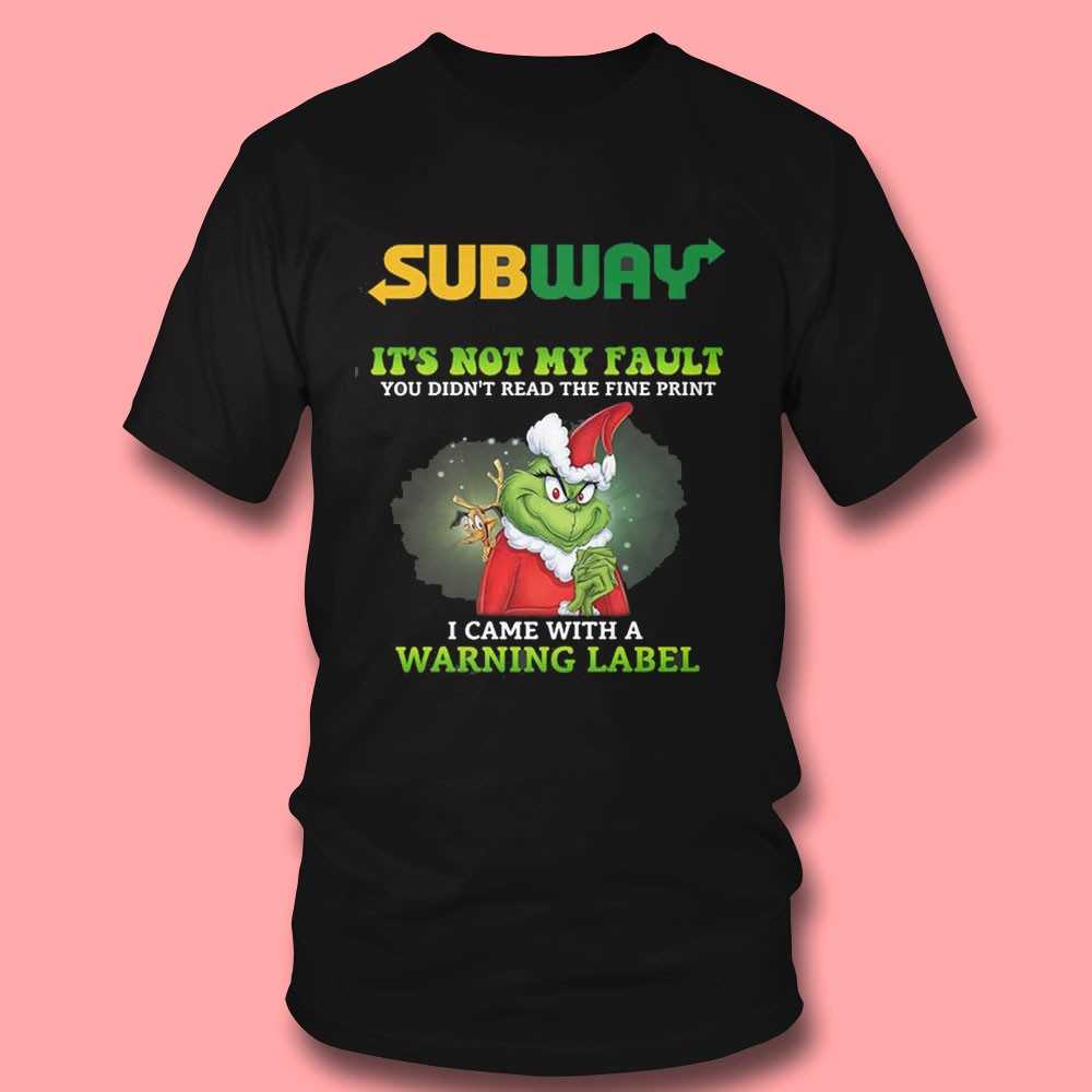 Grinch Sonic Warning Label T-shirt