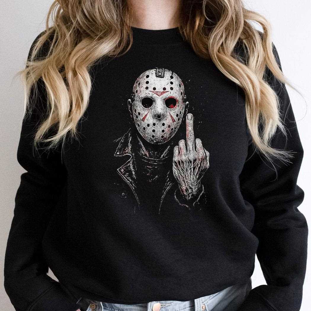 Jason Voorhees Flipping Off T-shirt Jason Voorhees Flipping Off T-shirt