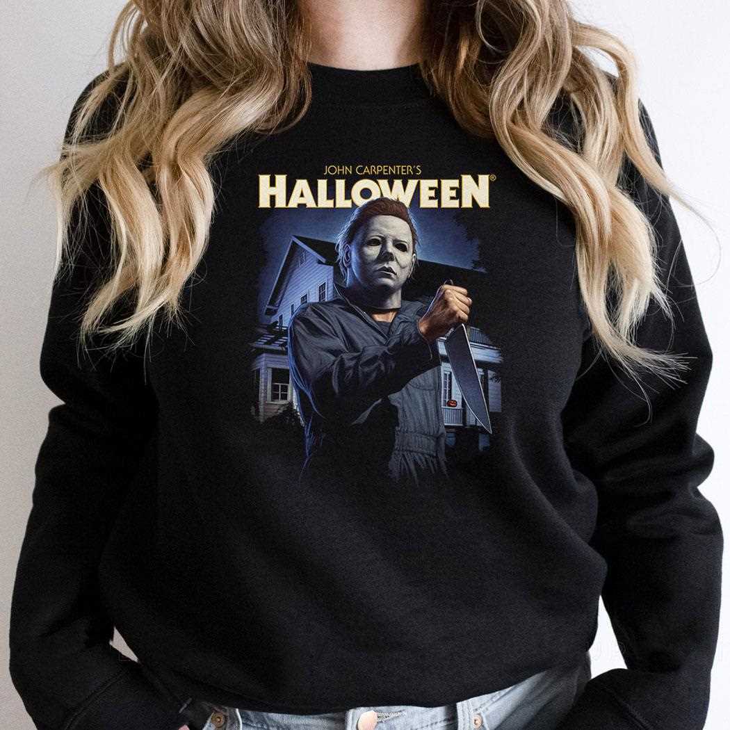 John Carpenter’s Halloween Michael Myers With Knife Shirt John Carpenter’s Halloween Michael Myers With Knife Shirt
