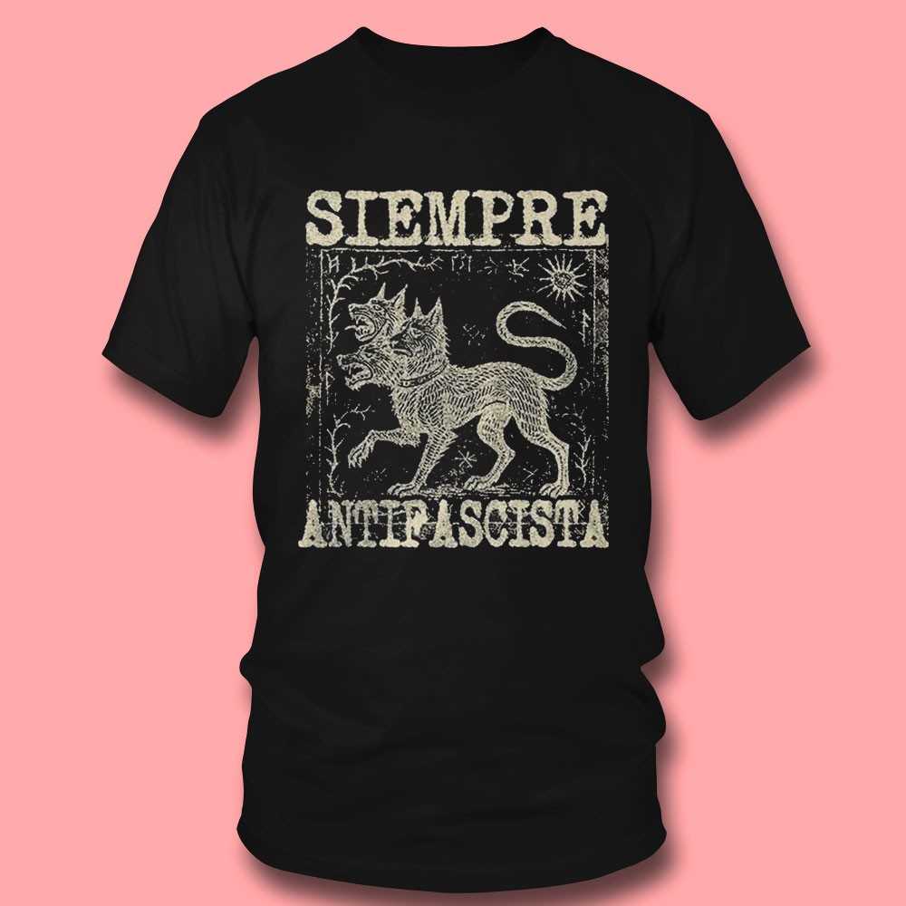 Siempre Antifascista Red Cerberus Tee