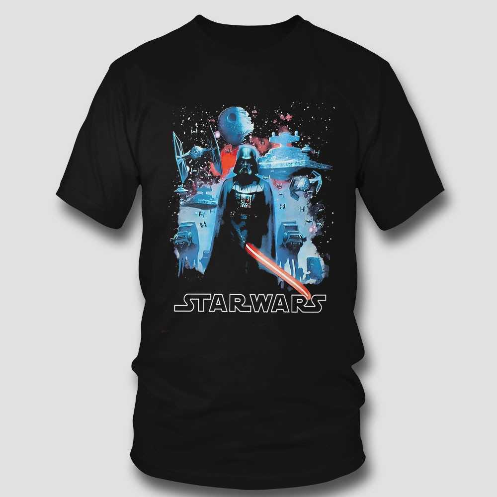 Star Wars Darth Vader And Imperial Fleet T-shirt Star Wars Darth Vader And Imperial Fleet T-shirt