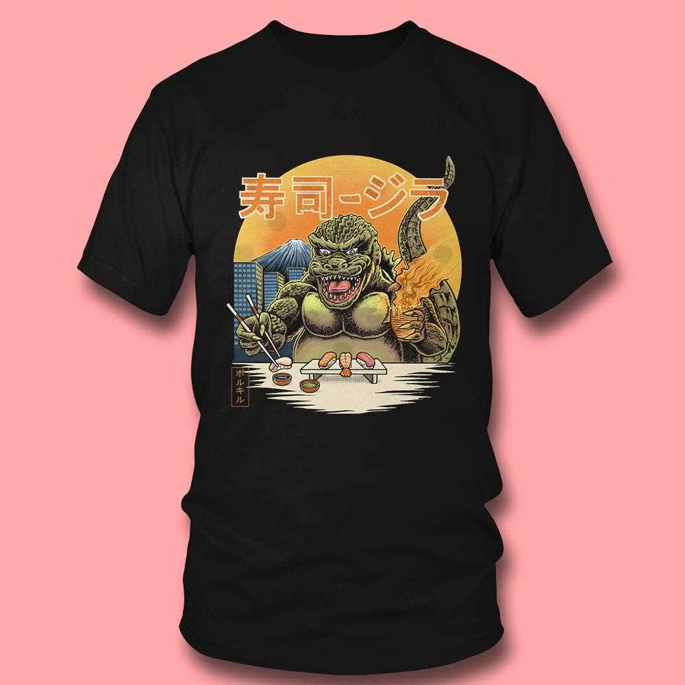 Sushi Godzilla Sushizilla Japanese Cartoon T-shirt Sushi Godzilla Sushizilla Japanese Cartoon T-shirt