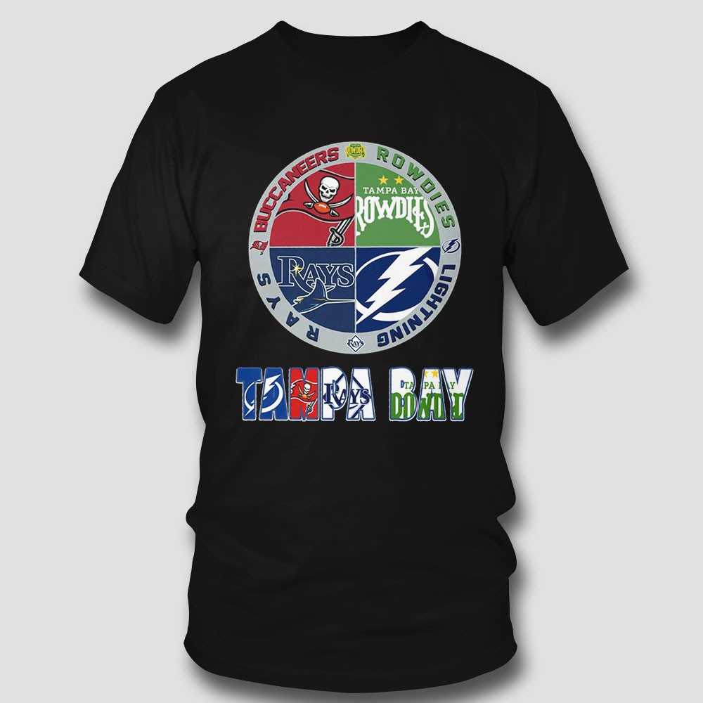 Tampa Bay Sports Teams Buccaneers Rowdies Rays Lightning T-shirt Tampa Bay Sports Teams Buccaneers Rowdies Rays Lightning T-shirt