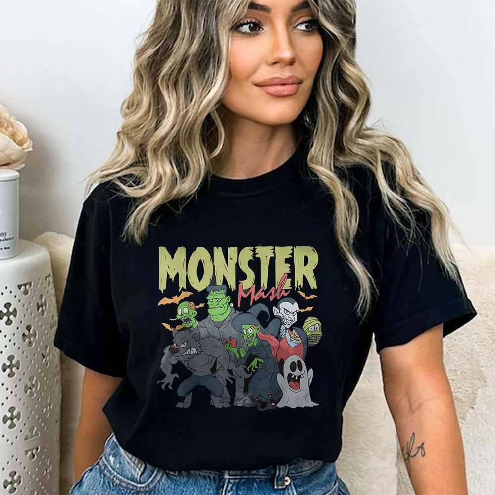 Monster Mask Halloween Crew Tee Monster Mask Halloween Crew Tee