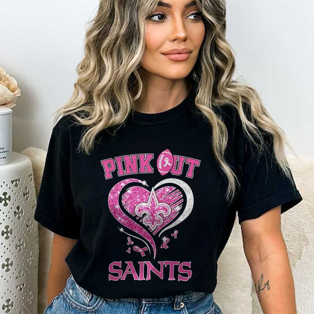 Pink Out Saints Football Fan Tee Pink Out Saints Football Fan Tee