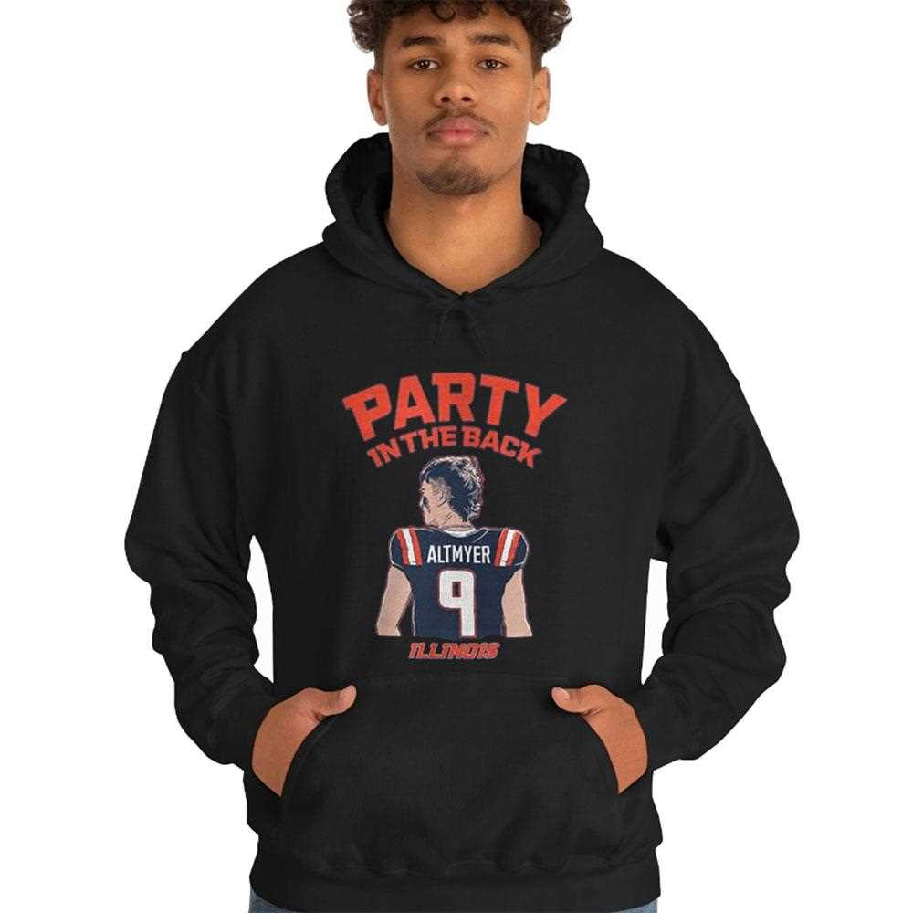 Party In The Back Altmyer Illinois College Football Fan T-shirt Party In The Back Altmyer Illinois College Football Fan T-shirt