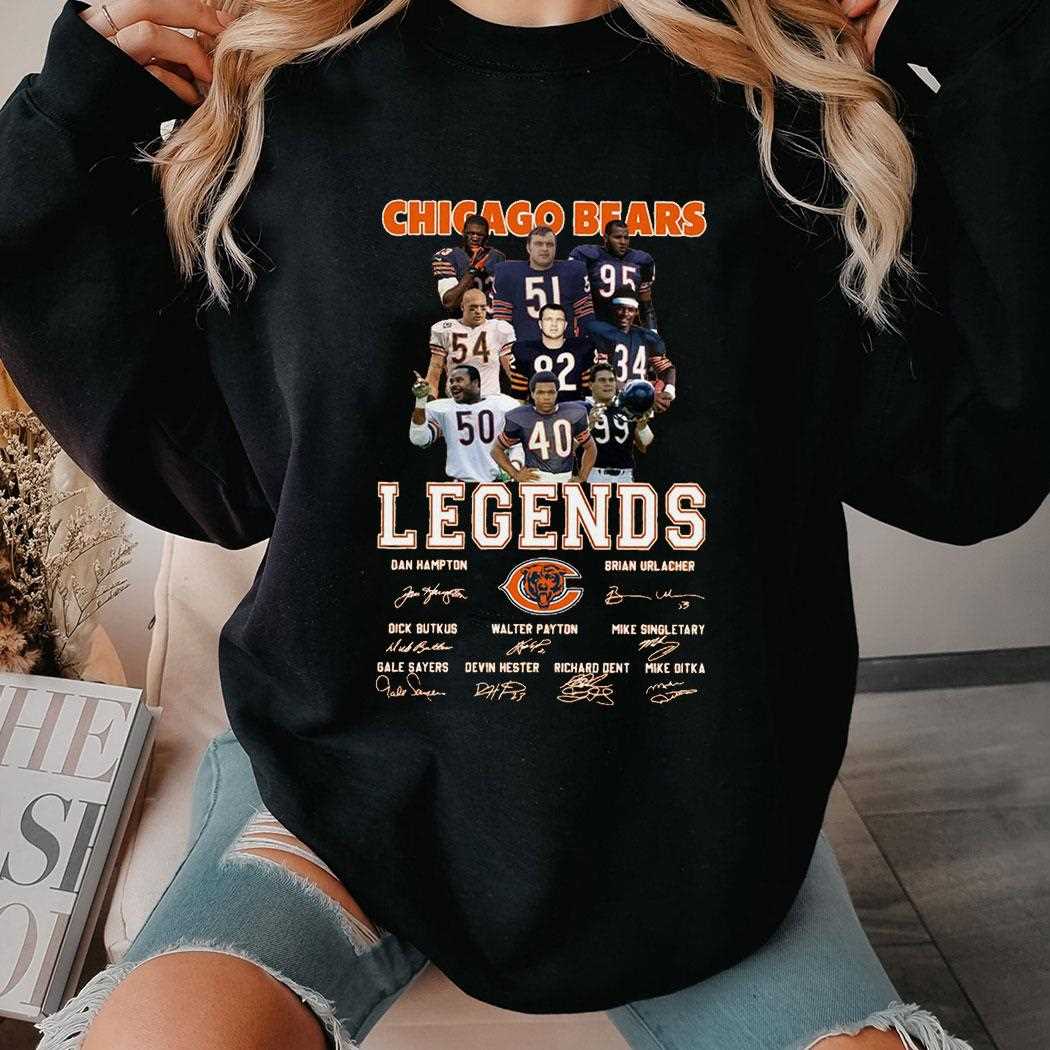 Chicago Bears Legends Walter Payton Mike Singletary Tee Chicago Bears Legends Walter Payton Mike Singletary Tee
