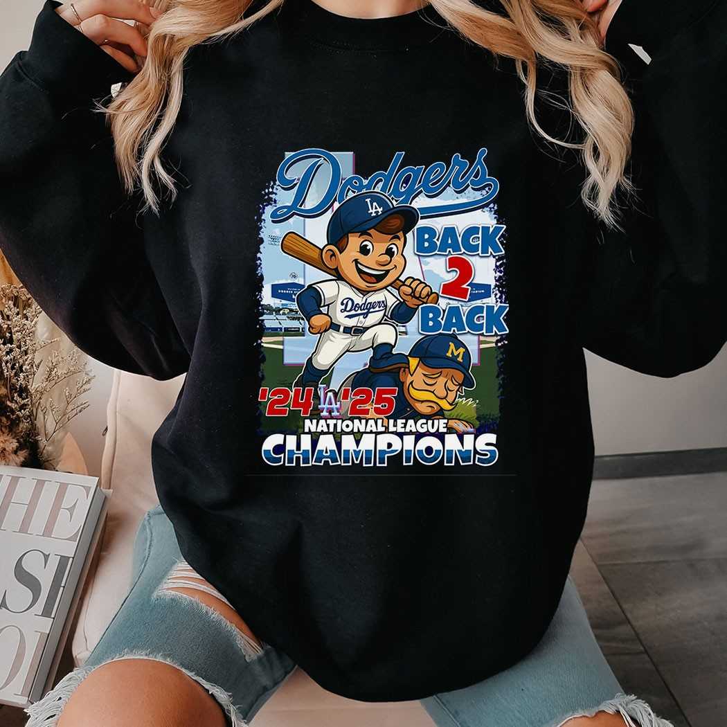 Dodgers Back 2 Back National League Champions 24 25 T-shirt Dodgers Back 2 Back National League Champions 24 25 T-shirt