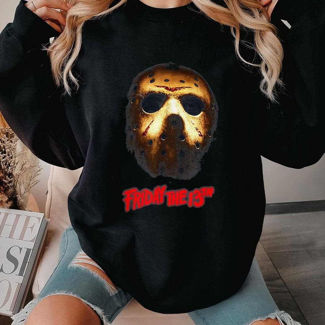 Friday The 13th Burnt Jason Voorhees Mask T-shirt Friday The 13th Burnt Jason Voorhees Mask T-shirt