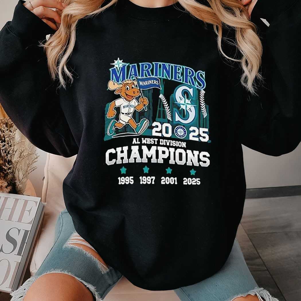 Mariners Al West Division Champions 2025 Hoodie Mariners Al West Division Champions 2025 Hoodie