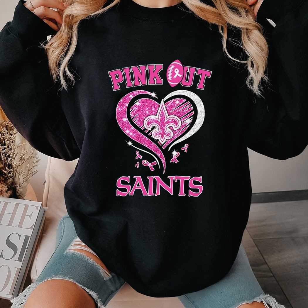 Pink Out Saints Football Fan Tee Pink Out Saints Football Fan Tee