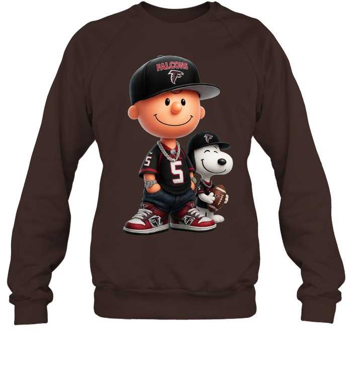 Atlanta Falcons Charlie Brown Snoopy Peanuts Crewneck Sweatshirt Atlanta Falcons Charlie Brown Snoopy Peanuts Crewneck Sweatshirt