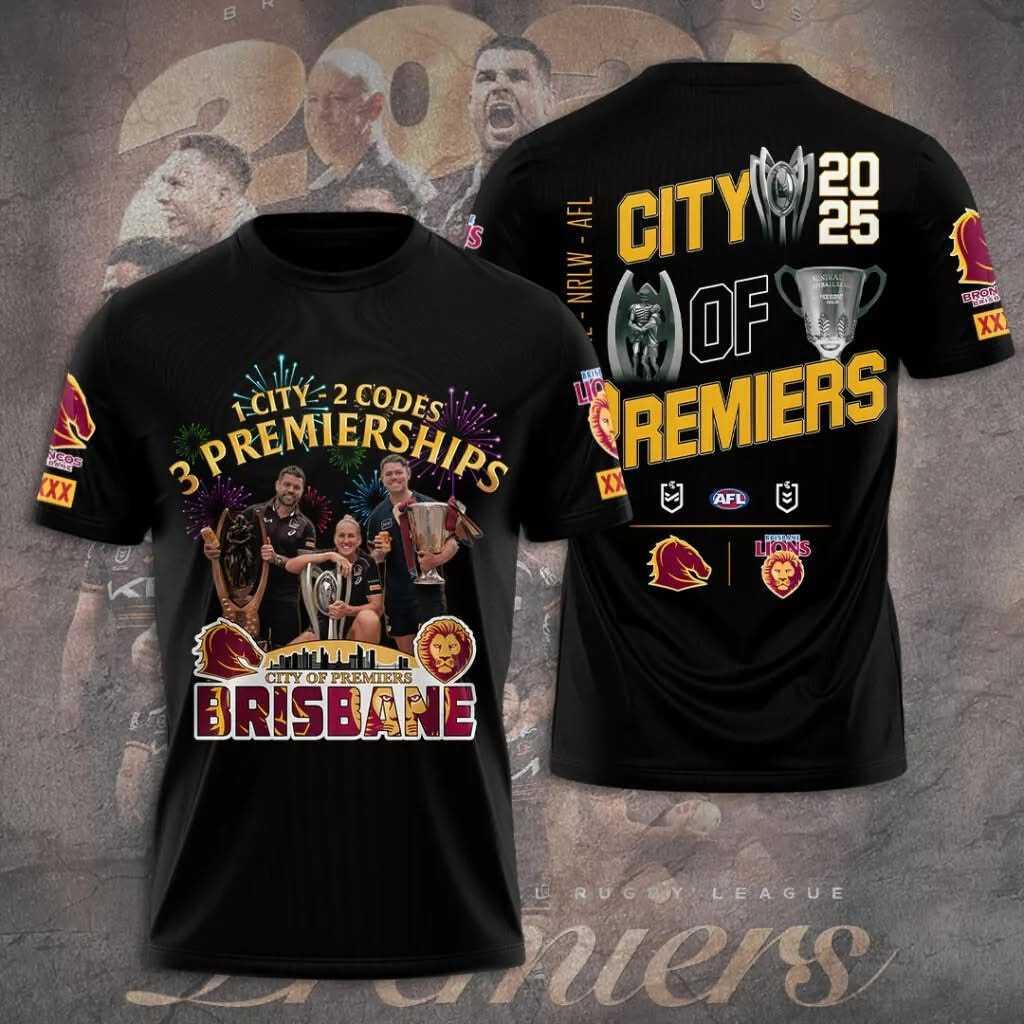 Brisbane City Of Premiers Rugby 2025 Premierships Shirt
