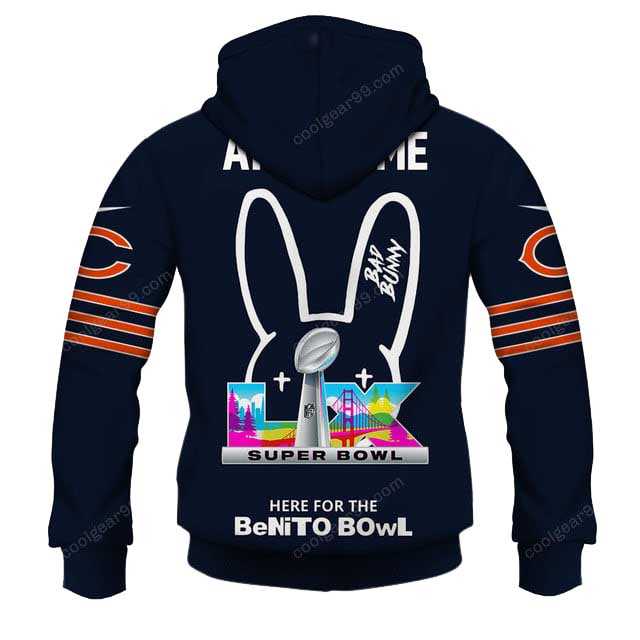 Chicago Bears X Bad Bunny Super Bowl Lx 2026 Hoodie