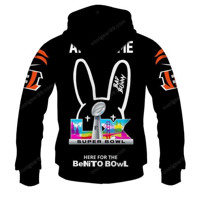 Cincinnati Bengals X Bad Bunny Super Bowl Lx 2026 Hoodie