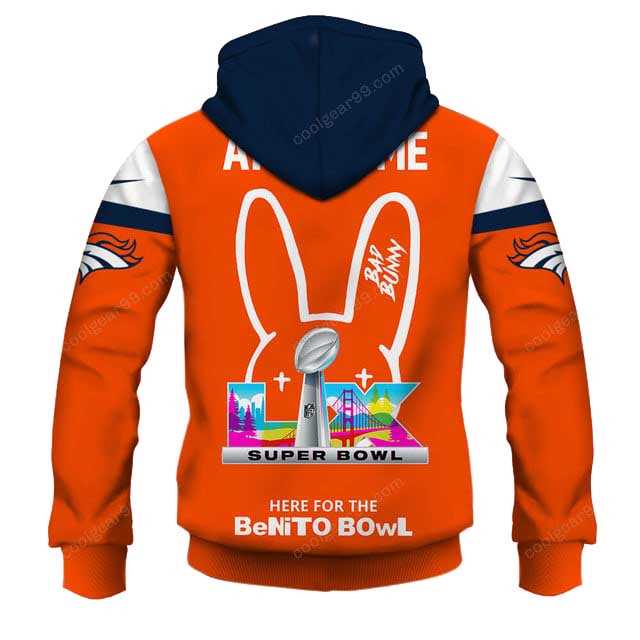 Denver Broncos X Bad Bunny Super Bowl Lx 2026 Hoodie