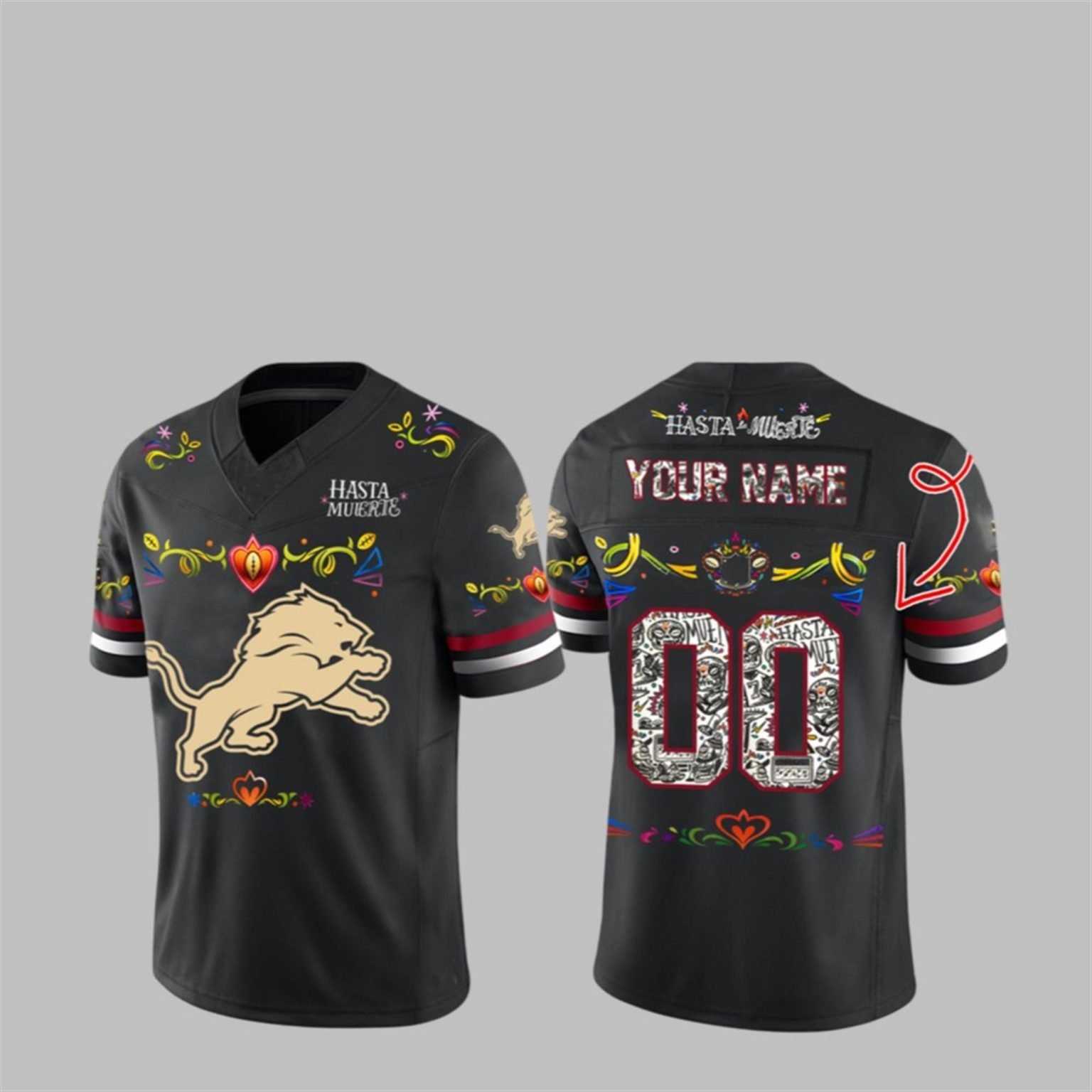 Detroit Lions Hasta La Muerte 2025 Jersey