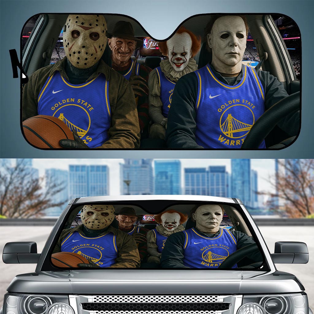Cleveland Browns Jason Freddy Pennywise Michael Myers Car Auto Sunshade