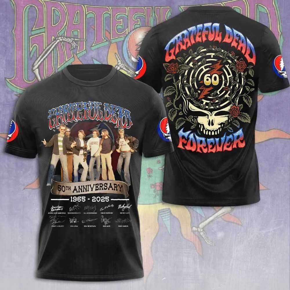 Grateful Dead 60th Anniversary Forever Black Shirt