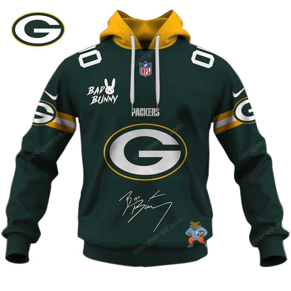 Green Bay Packers X Bad Bunny Super Bowl Lx 2026 Hoodie