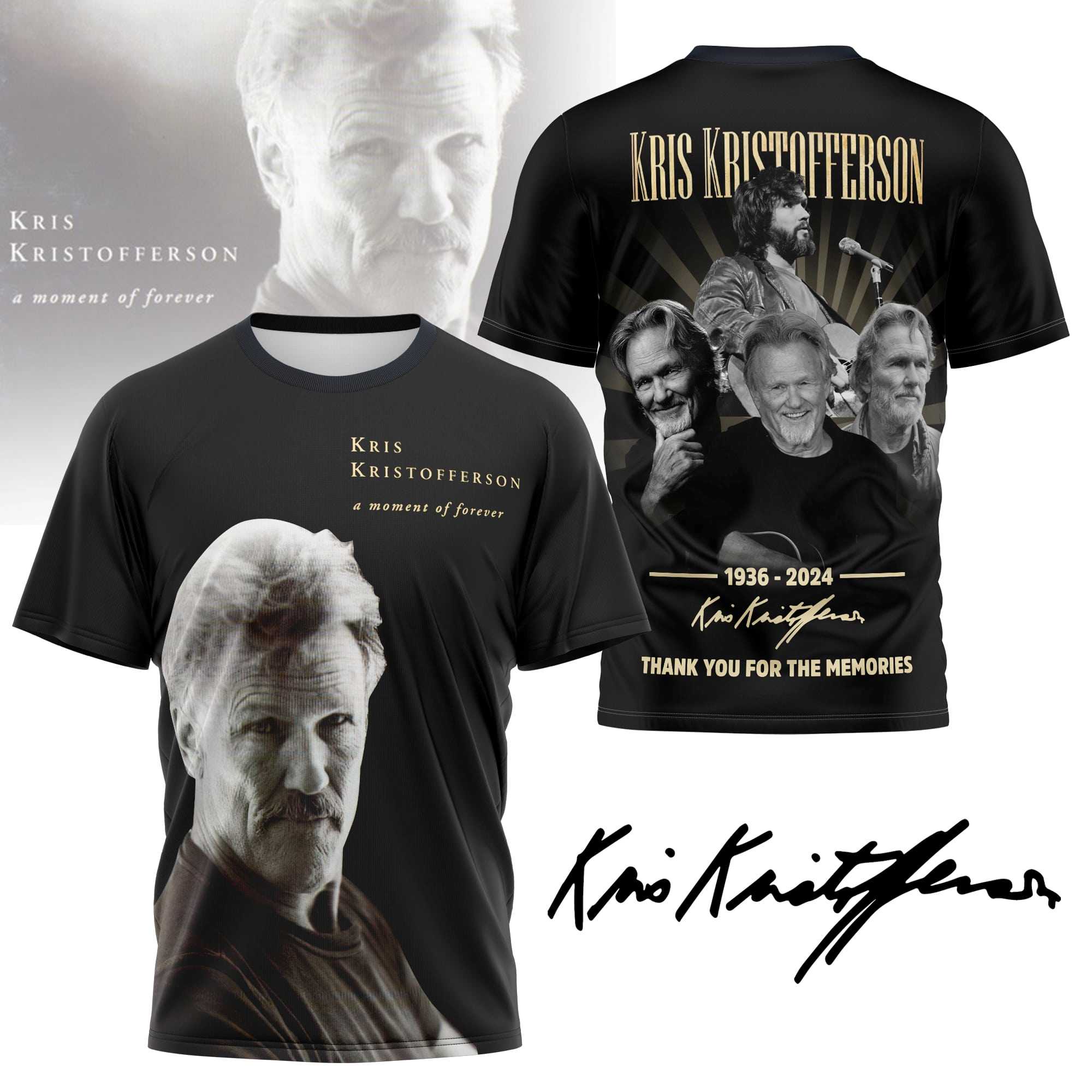 Kris Kristofferson Forever In Our Hearts Song List Shirt