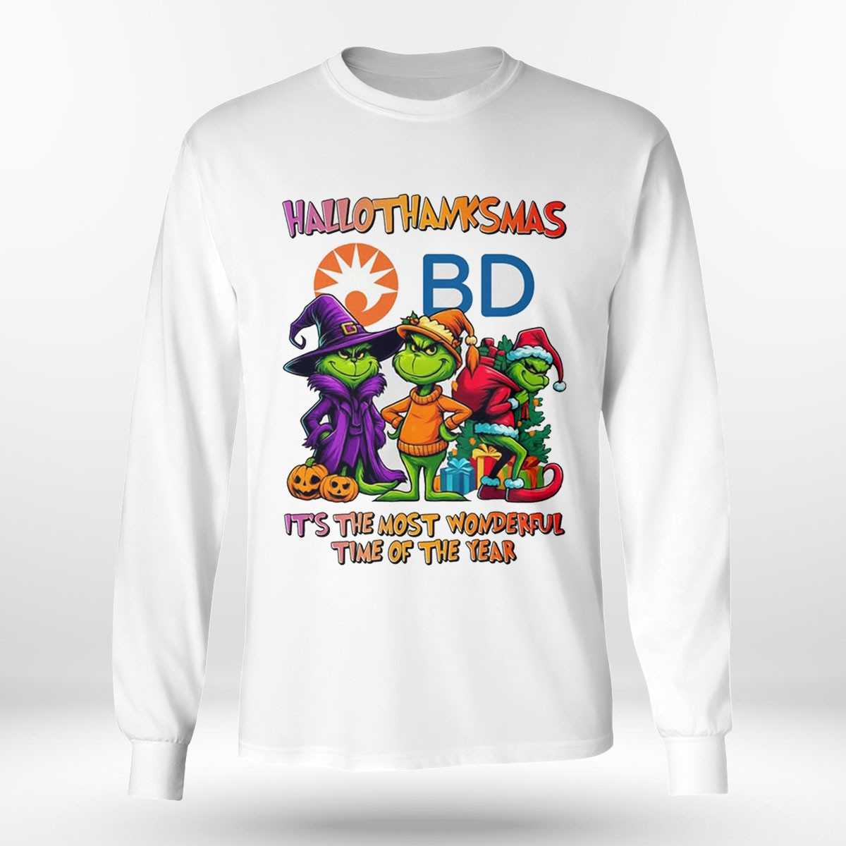 Bd Hallothanksmas Grinch Trio Tee Bd Hallothanksmas Grinch Trio Tee