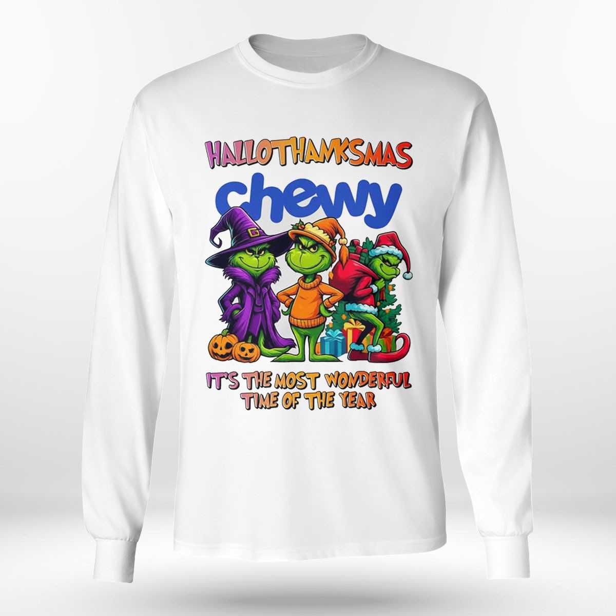 Chewy Hallothanksmas Grinch Trio Tee Chewy Hallothanksmas Grinch Trio Tee