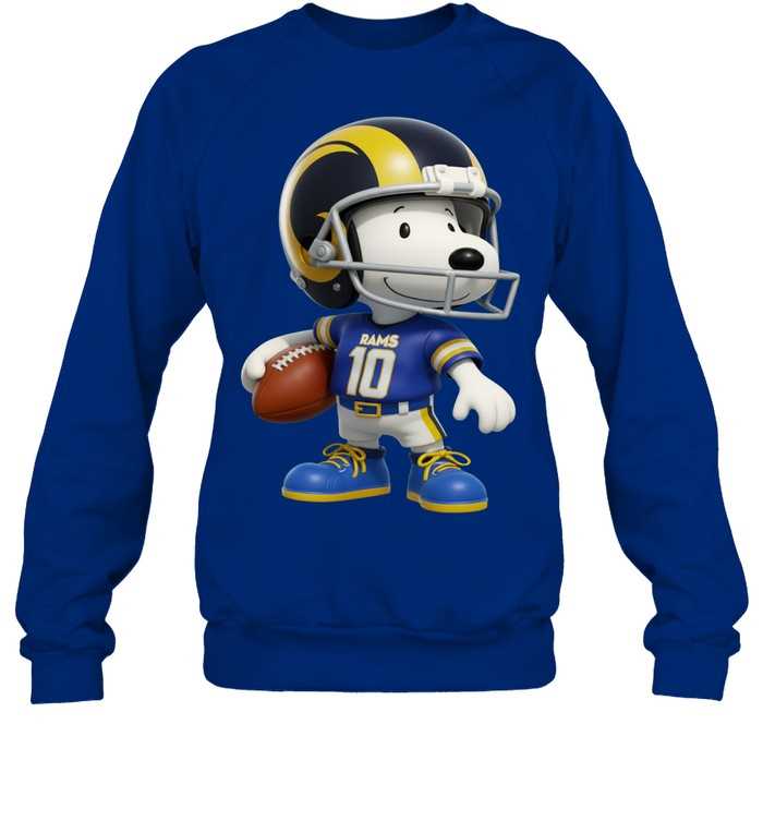 Los Angeles Rams Snoopy Football Sweatshirt Los Angeles Rams Snoopy Football Sweatshirt