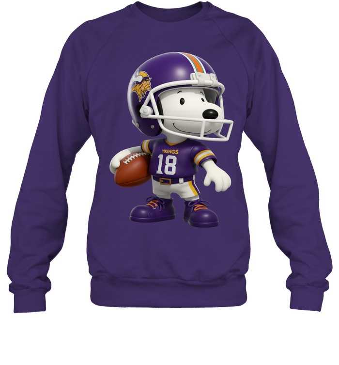 Minnesota Vikings Snoopy Football Sweatshirt Minnesota Vikings Snoopy Football Sweatshirt
