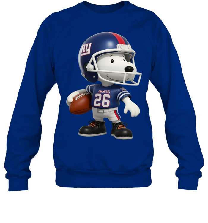 New York Giants Snoopy Football Sweatshirt New York Giants Snoopy Football Sweatshirt