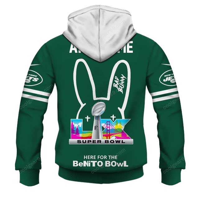 New York Jets X Bad Bunny Super Bowl Lx 2026 Hoodie New York Jets X Bad Bunny Super Bowl Lx 2026 Hoodie