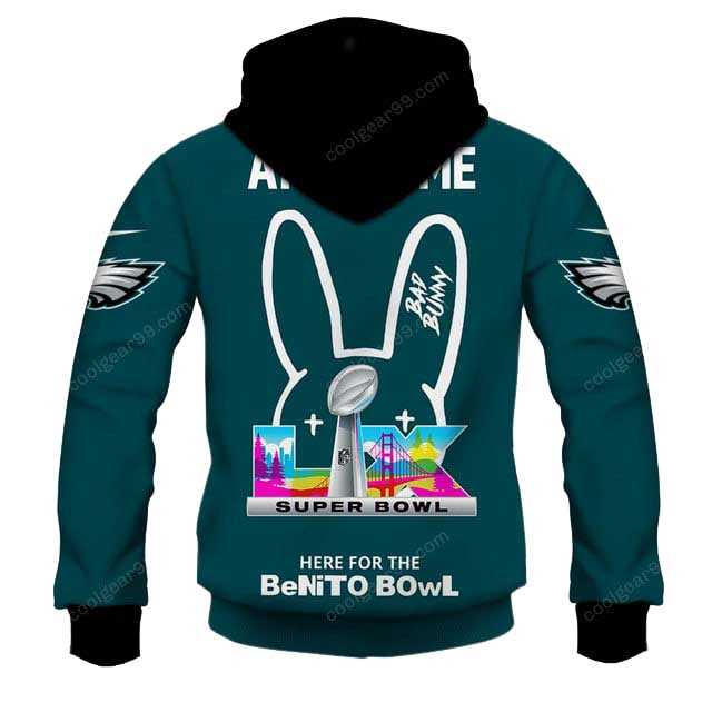 Philadelphia Eagles X Bad Bunny Super Bowl Lx 2026 Hoodie Philadelphia Eagles X Bad Bunny Super Bowl Lx 2026 Hoodie