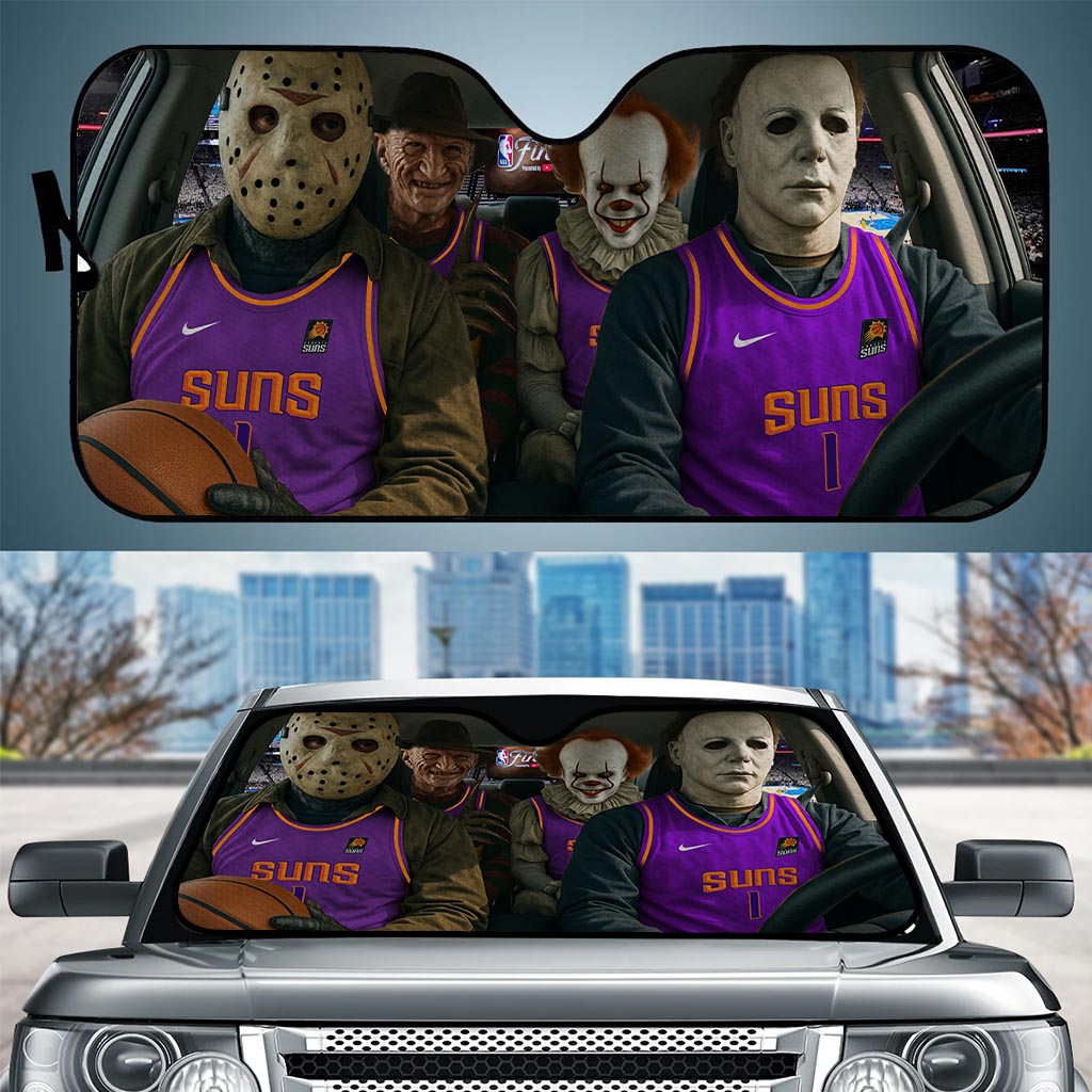 Seattle Seahawks Jason Freddy Pennywise Michael Myers Car Auto Sunshade