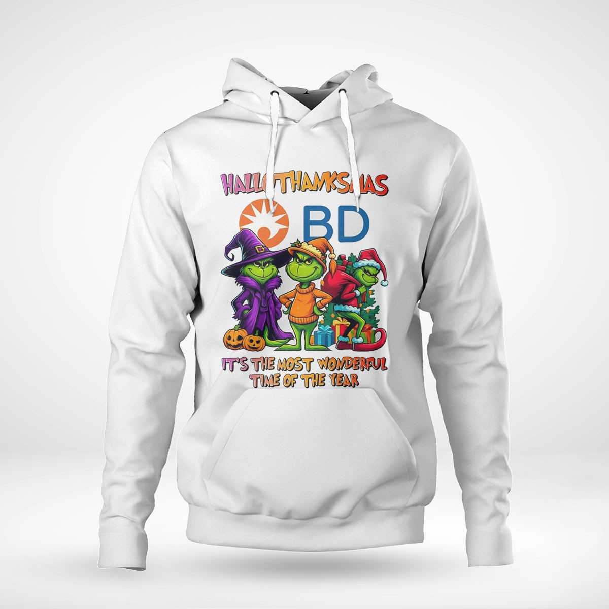 Bd Hallothanksmas Grinch Trio Tee Bd Hallothanksmas Grinch Trio Tee
