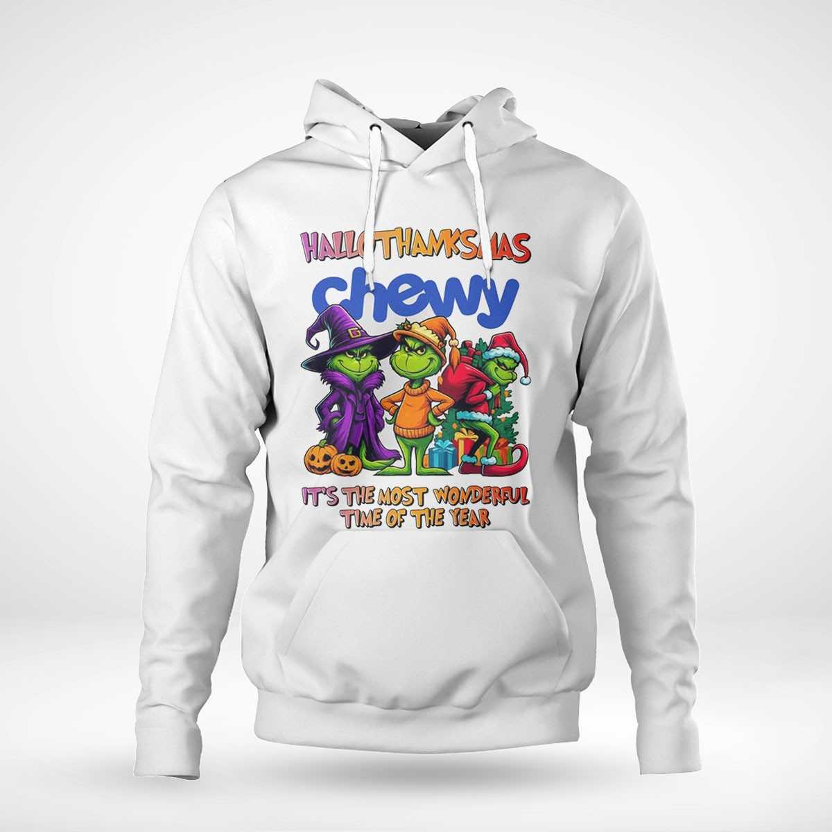 Chewy Hallothanksmas Grinch Trio Tee Chewy Hallothanksmas Grinch Trio Tee